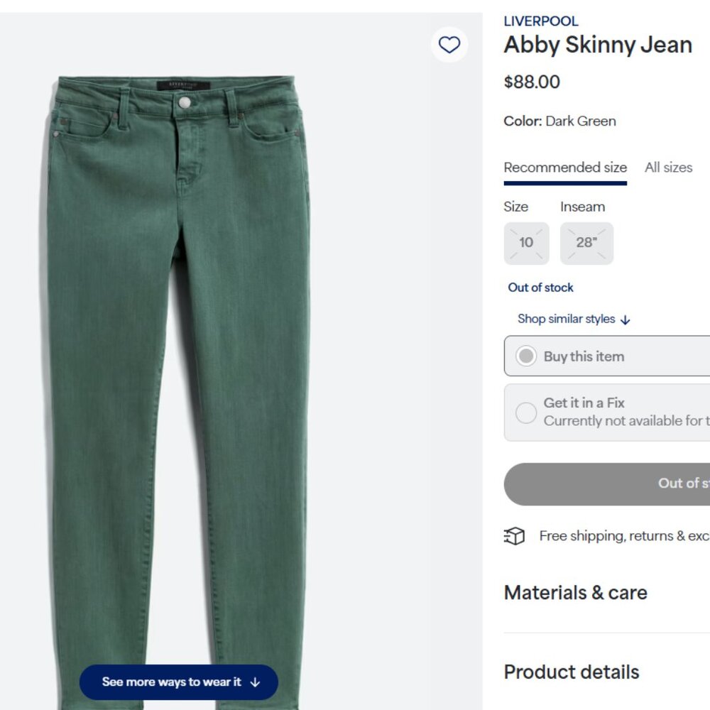 Liverpool Abby Skinny Jean